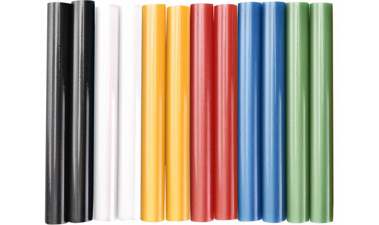 Tyčinky tavné, mix barev, pr.11x100mm, 12ks