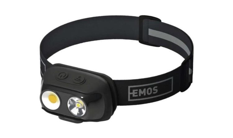 EMOS P3542 Svítilna čelovka LED 500lm, 130m, Li-pol 1200 mAh
