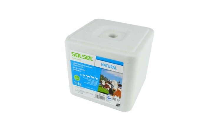 Solný liz SOLSEL Natural, sůl, kostka 10 kg - 1 ks