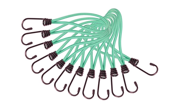 SIXTOL SX1435 Sada upínacích gum s kovovým hákem CARGO CORD SET 1, 21cm, 12ks