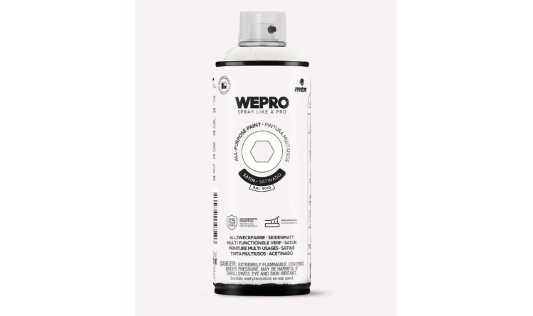 WEPRO WE-EX014WP9010S Sprej barva bílá Satin RAL9010 400ml