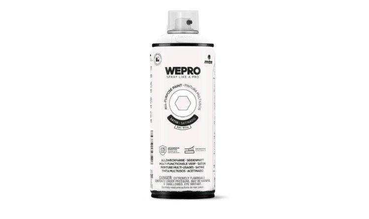 WEPRO WE-EX014WP9016S Sprej barva bílá Satin RAL9016 400ml