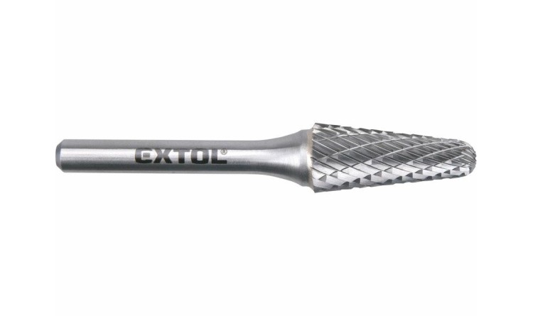 Extol Fréza karbidová, konická 14° zakulacená, pr.12x28mm/stopka 6mm,sek střední