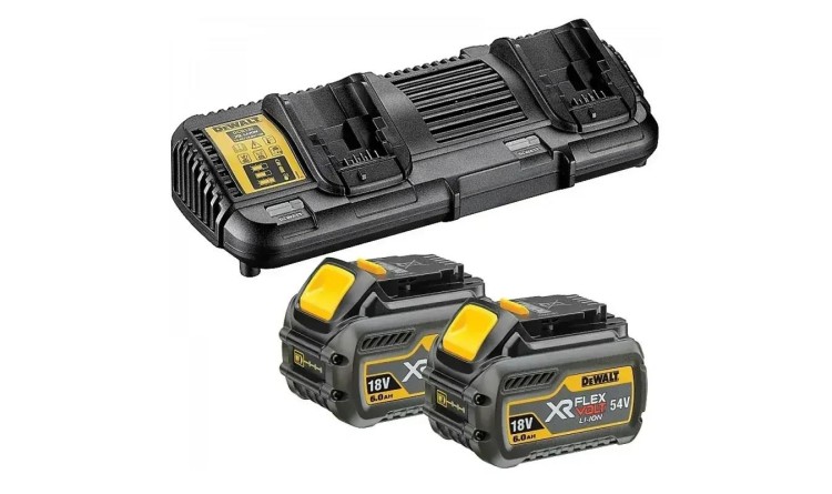 DEWALT DCB132T2 Dvojitá nabíječka s akumulátory 2x 6,0Ah Li-ion FLEXVOLT 18V/54V