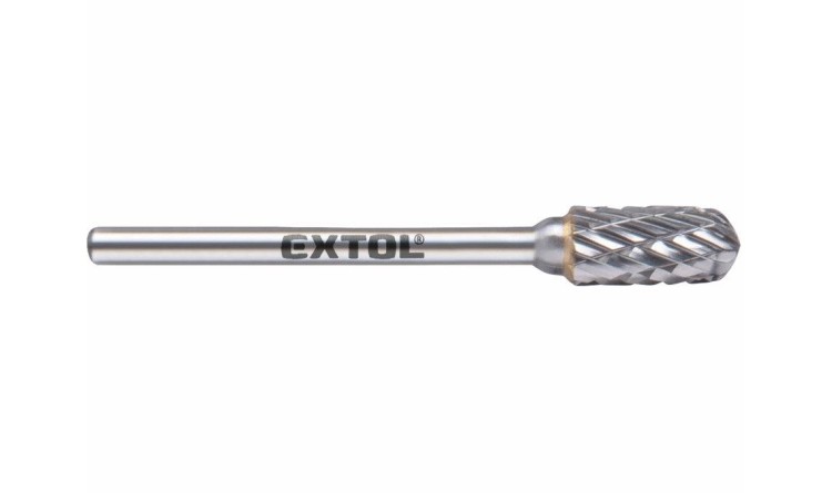 EXTOL 8703823 Fréza karbidová, válcová s kulovým čelem, pr.6x13mm, pr.stopky 3mm