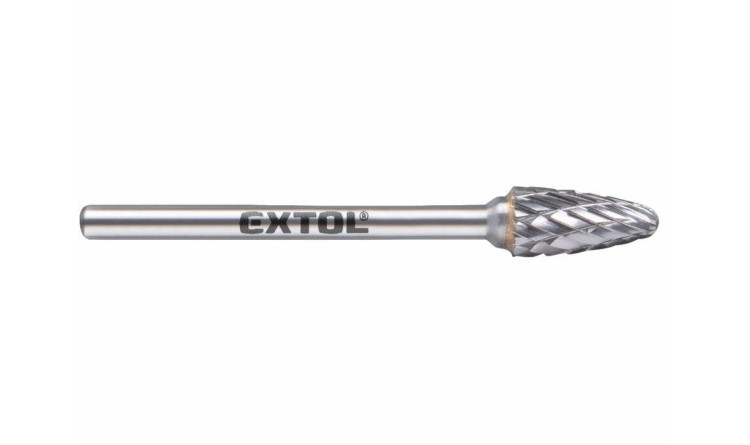 EXTOL 8703853 Fréza karbidová, kulatý oblouk, pr.6x13mm, pr.stopky 3mm