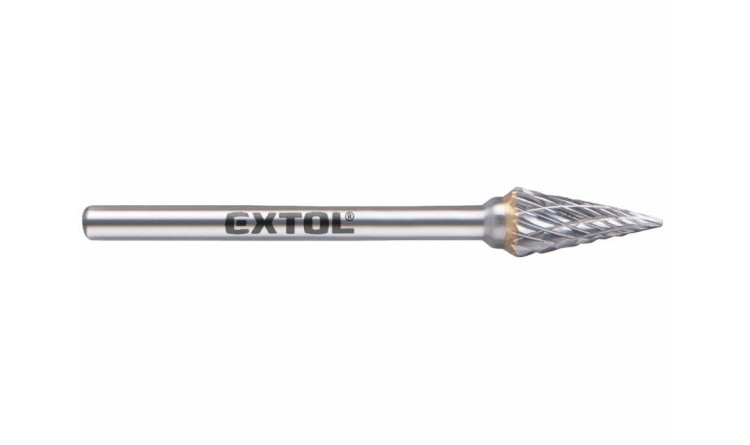 EXTOL 8703893 Fréza karbidová, konická - jehlan pr.6x13mm, pr.stopky 3mm