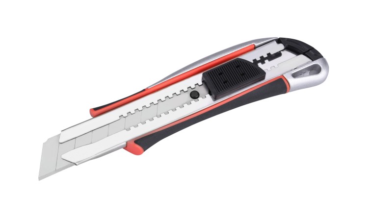 Nůž ulamovací kovový s výstuhou, 25mm Auto-lock