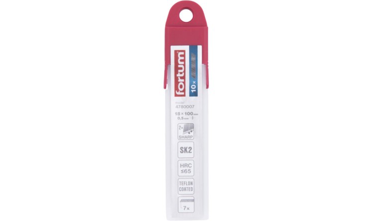 FORTUM 4780007 Břity ulamovací do nože, 18mm, 10ks, SK2