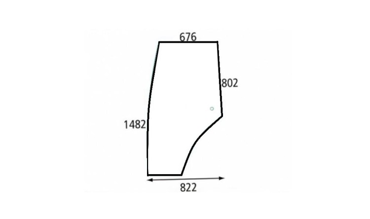 Sklo dveří pravé - KS (M97,P,F) 53369093