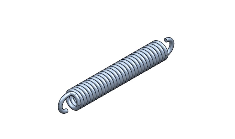 Pružina tažná pro kleště profi combi ZESÍLENÁ 5x27x150mm celková délka 190mm