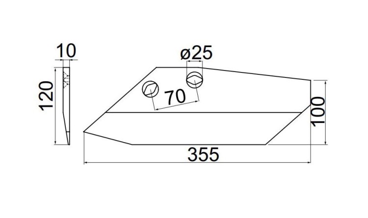 Pöttinger 966.50.021.0 Ostří levé SYNKRO