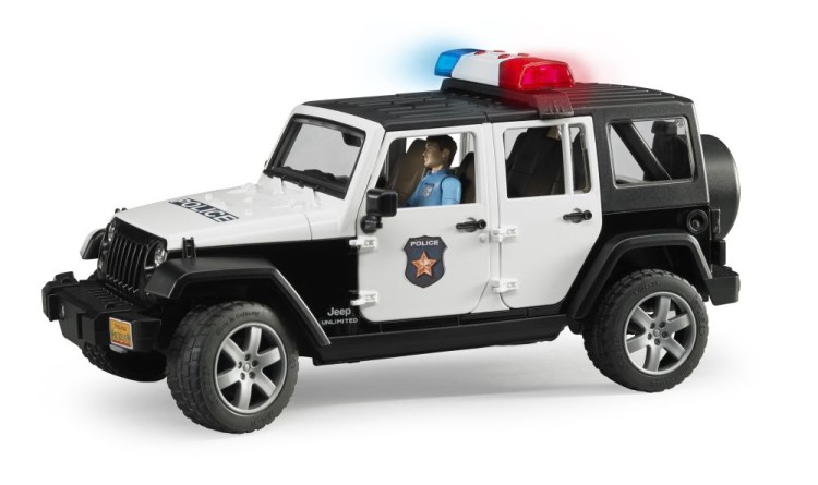 Jeep Wrangler Policie s figurkou Bruder 02526