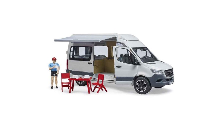 Bruder 02672 MB Sprinter Camper s figurkou