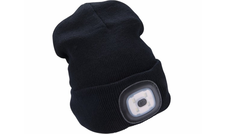Extol Light 43199 Čepice s čelovkou 4x45lm, USB nabíjení, černá
