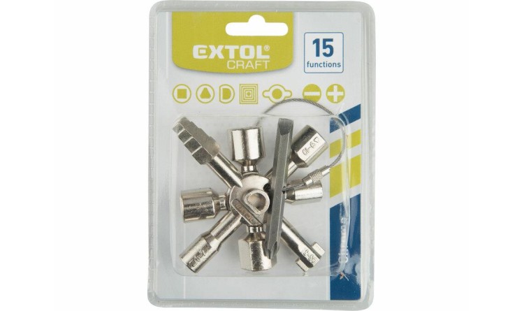 EXTOL CRAFT Klíč multifunkční, 15funkcí, k rozvodným skříním