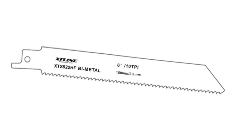 XTLINE XTS922VF Pilový list mečový HSS Bimetal 152x19x0,9mm 1bal 5ks / 10-14Tpi