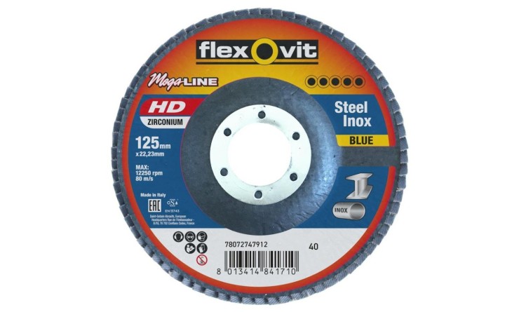 FLEXOVIT 125mm 120 - zrnitý zirconia INOX