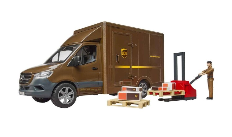 MB Sprinter UPS s řidičem a příslušenstvím Bruder 02538