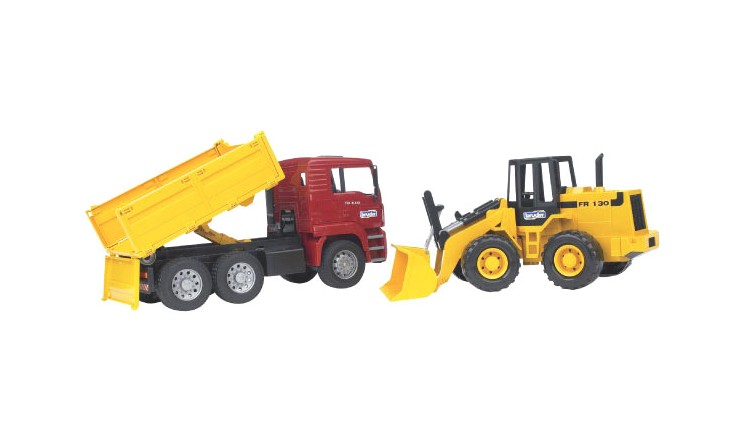 MAN nákladní auto s bagrem Bruder 02752
