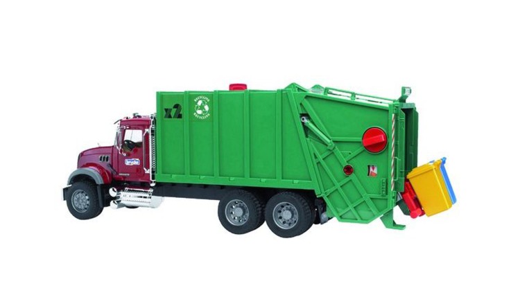 Nákladní auto MACK Granit - popelář, zelený
