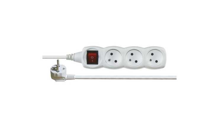 Prodlužovák 3 zásuvky 7 m+vyp~250 V/10 A