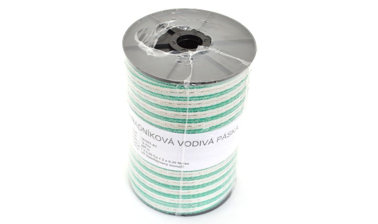 Vodič páska STARLINE šíře 12 mm 4xCu0,30 bílá/zelená 200m