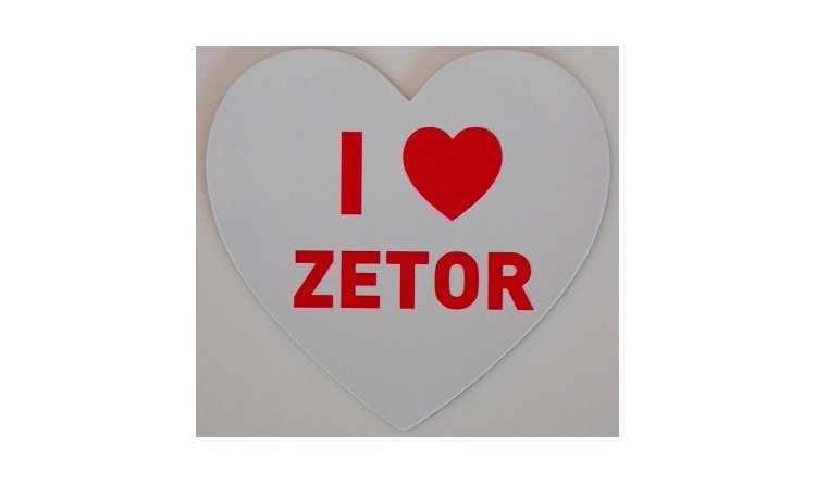 Magnet srdce Zetor bílý