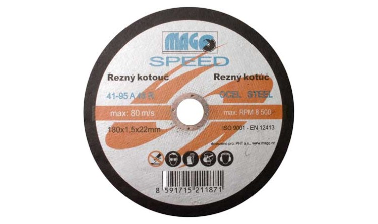Kotouč řezný na kov 180x1,5x22 MAGG SPEED