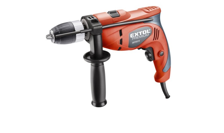 EXTOL PREMIUM vrtačka s příklepem, Click-lock, 500W