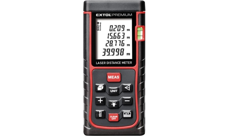 EXTOL PREMIUM metr laserový digitální 80M, 0,05-40m