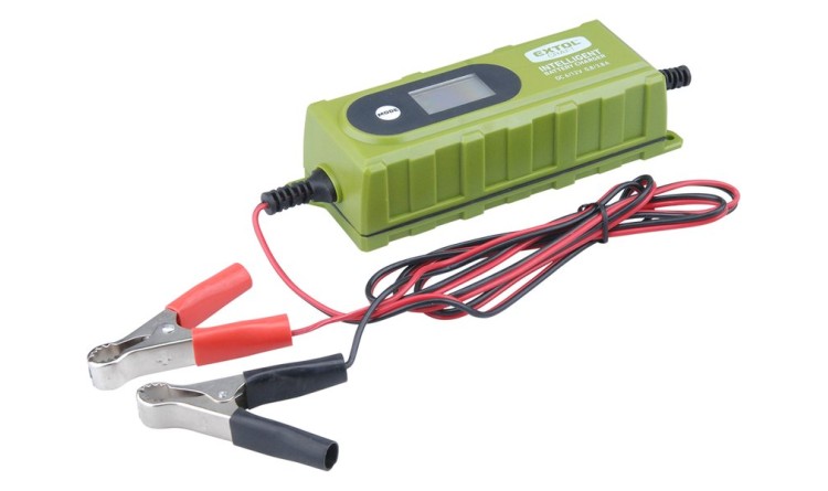 EXTOL CRAFT autonabíječka 6stupňová s LCD, řízená mikroprocesorem, 6/12V, 3,8A