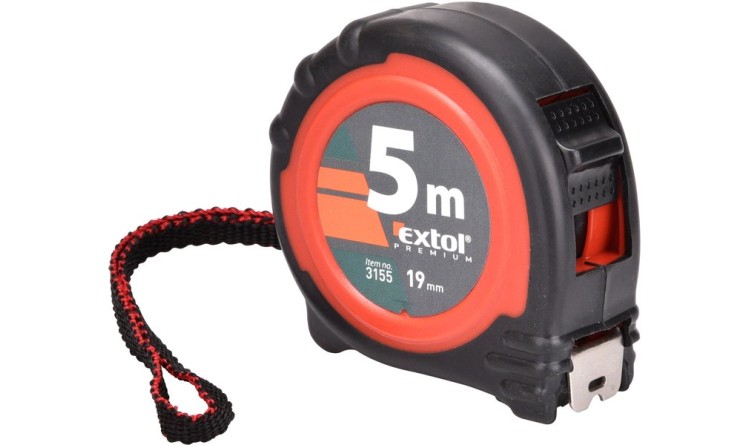 EXTOL PREMIUM metr svinovací, 5m, š. pásku 19mm