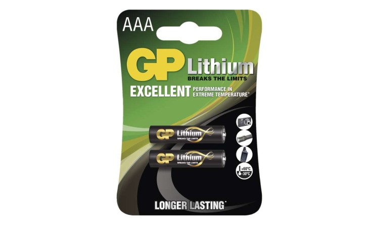 Baterie GP lithiová HR03 (AAA) 2 ks v blistru