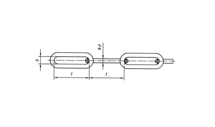 Řetěz 8x52 dl.čl. nezkoušený lesklý DIN 5685-1 (kg/m) 1,1