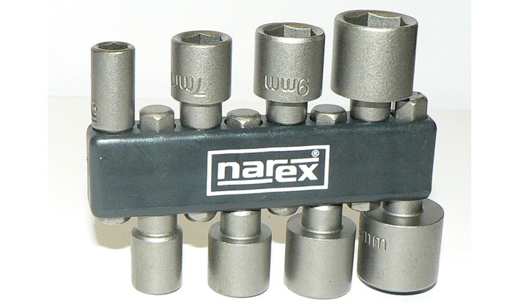 NAREX 443000947 Sada hlavic s šestihrannou stopkou 030077