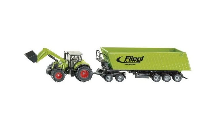 Traktor Claas Axion s Vlekem Fliegl S01949