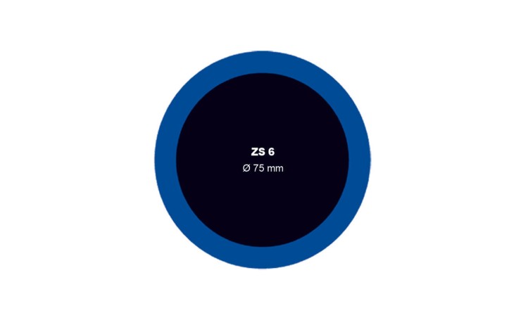 Záplata ZS 6 na opravu duší - průměr 75 mm