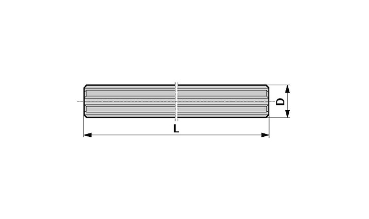 Hřídel drážkovaná 1 3/4" Z=6, 500 mm