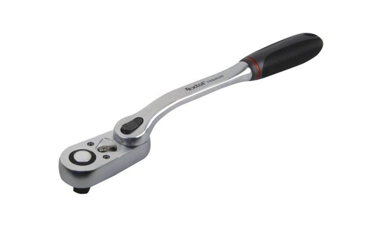 EXTOL Ráčna tvarová kloubová, 48 zubů, 1/2", L 310mm, CrV