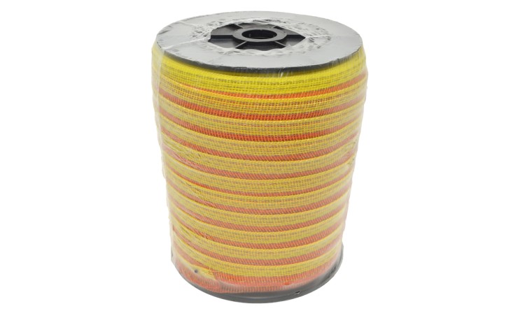 Páska pro elektrické ohradníky 20 mm/200 m TopLine Plus žluto-oranžová
