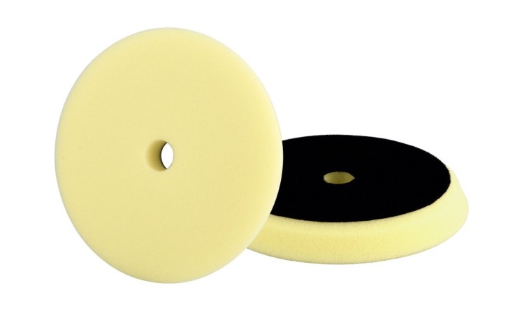 Kotouč leštící pěnový, suchý zip 127mm, orbitální, T80, žlutý, pr.150x25mm
