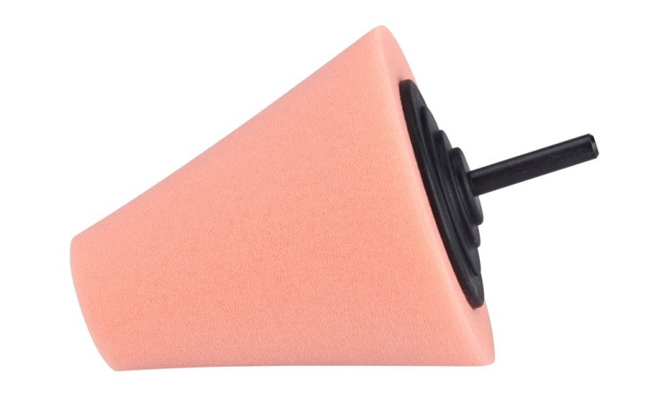 Kužel leštící pěnový, T40, oranžový, Ř80mm, stopka 6mm