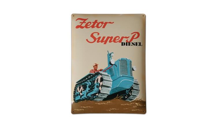 Plechová cedule Zetor "Zetor Super P"