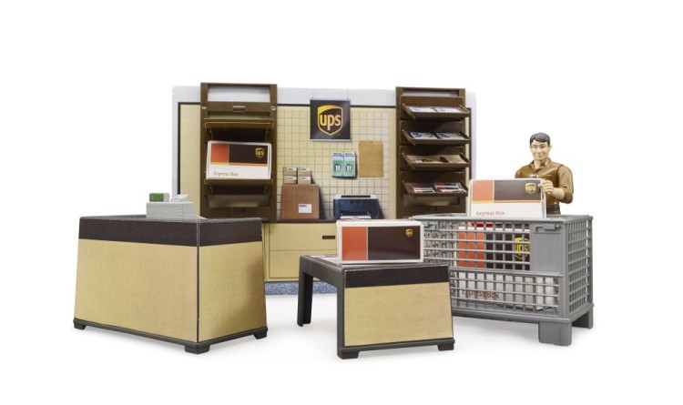 Pobočka přepravce UPS s figurkou Bruder 62250