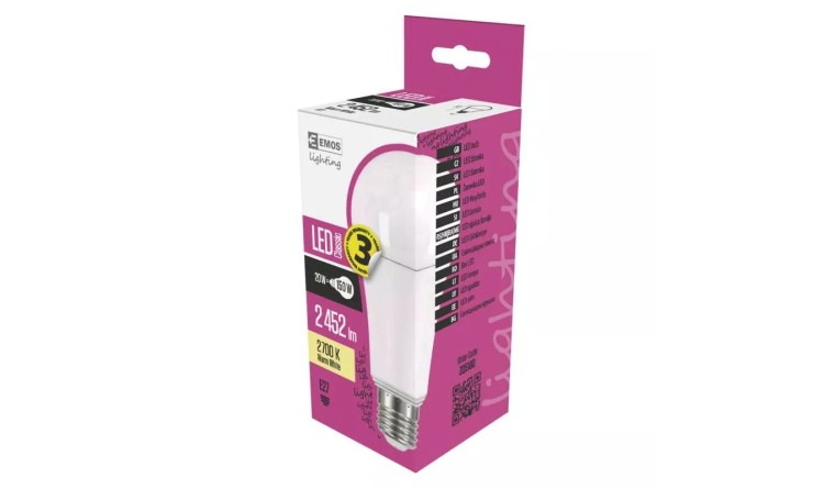 Emos ZQ5180 Žárovka Classic LED A67 20W E27 teplá bílá