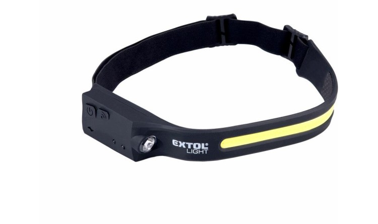 Extol 43186 Čelovka 350lm, USB nabíjení, s IR čidlem, COB, XPE LED