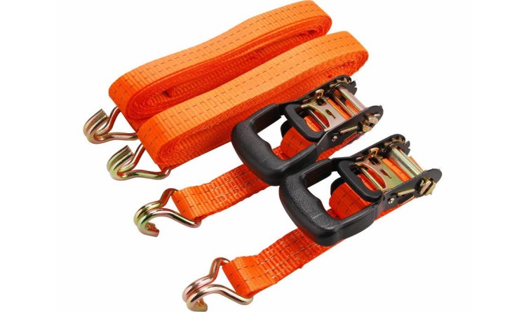 Extol Premium 8861146 Pás upínací ráčnový s háky, 5m x 35mm,sada 2ks,max. 2000kg
