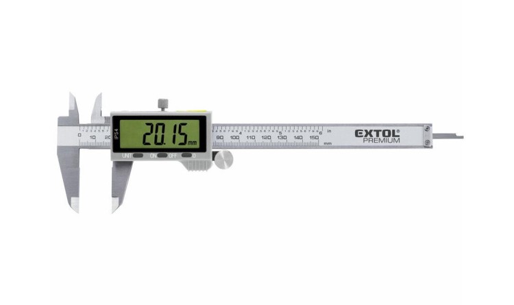 EXTOL 8825221 Měřítko posuvné digitální nerez, 0-150mm, IP54