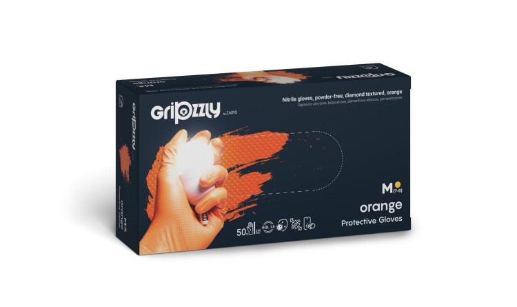 GRIPZZLY RNBDPXXL5005 Rukavice nitril Gripzzly oranžové vel. XXL (50ks)